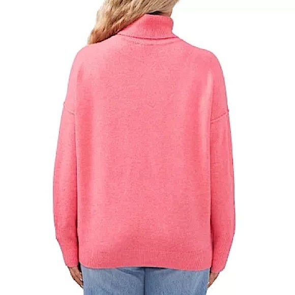 VINCE CAMUTO • Pop Pink Ladies Turtleneck Sweater - Picture 3 of 4